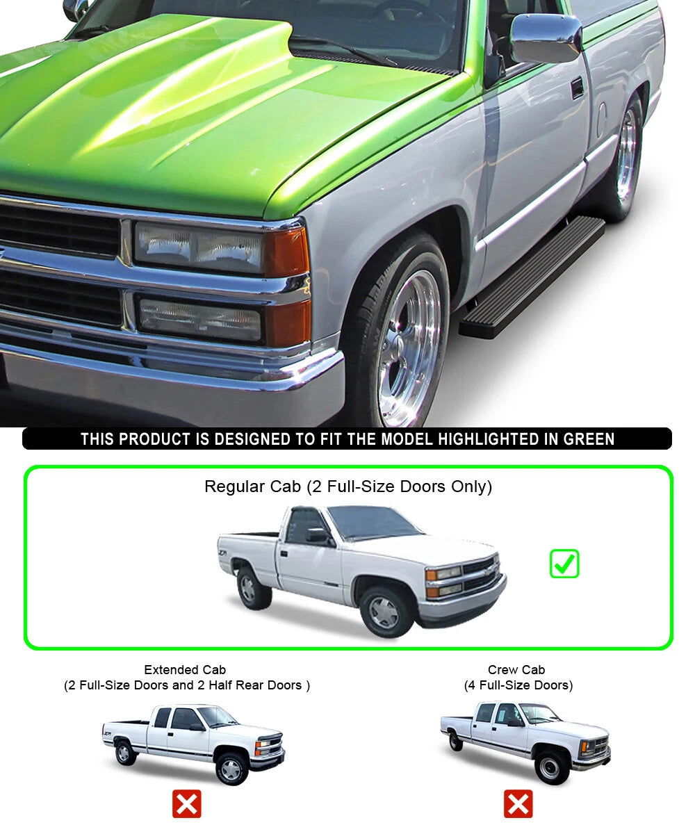 5" Stainless Steel Side Steps for Chevy GMC C/K Pickup (1988-1998)