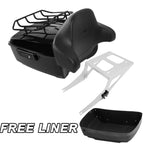 Trunk Backrest Pad Mount Rack for Harley Fat Boy FLSTF (2008–2016)