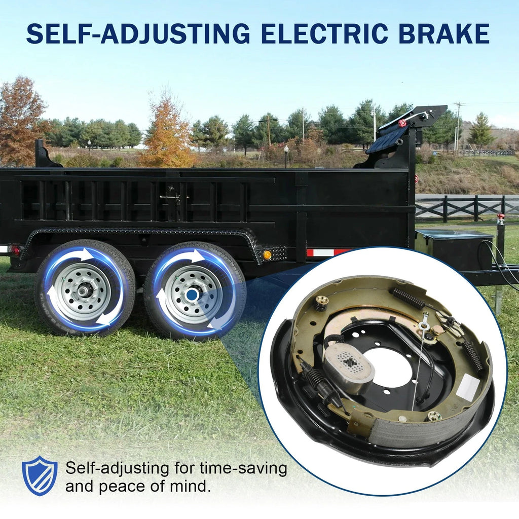 Set of 4 Electric Trailer Brake Assemblies for 7000 lbs Trailers