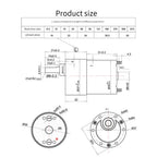 12V DC Gear Motor JGB373530 for Adjustable Speed Applications