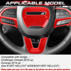 Glossy Red Driver Side Control Cover Trim for Dodge Challenger Charger (2015-2025)