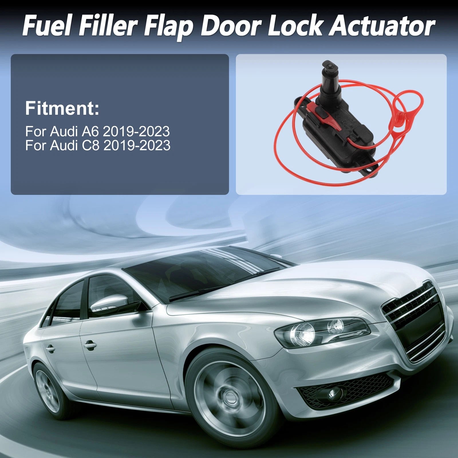 4KD862153 Fuel Filler Flap Door Latch Lock Actuator Motor for Audi A6 (2019–2023)