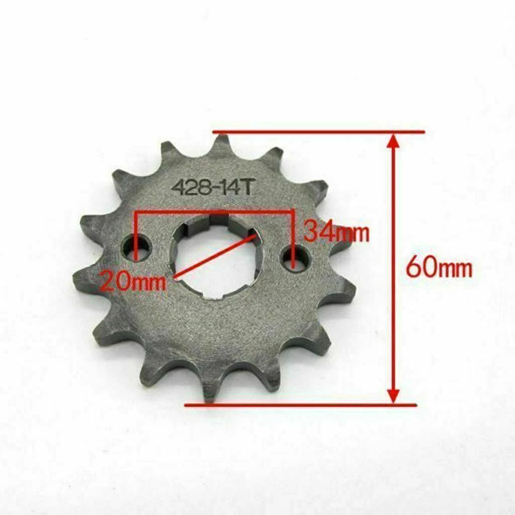 14 Tooth 14T 428 Sprocket for Taotao Sunl JCL Kazuma Lifan ZongShen Loncin