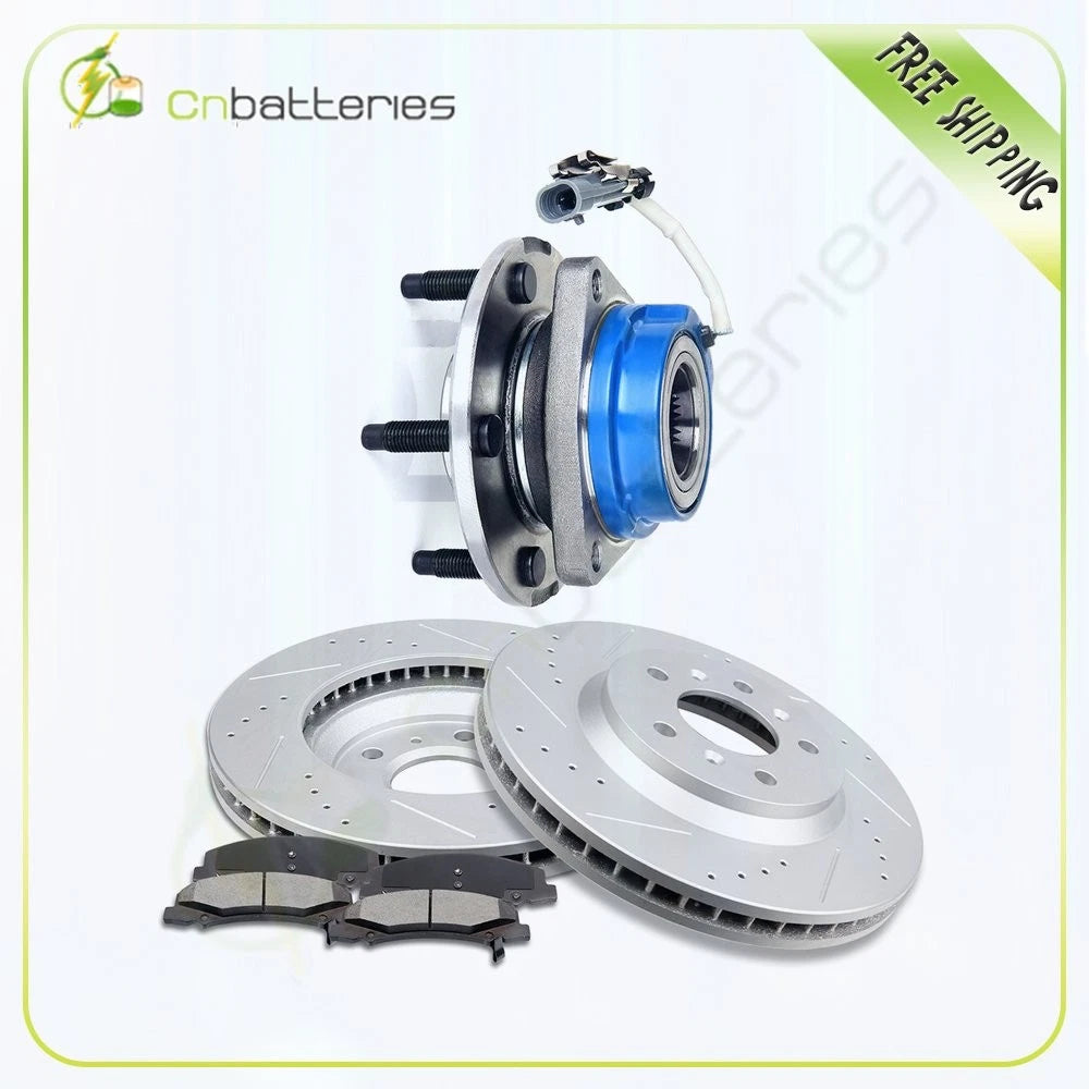 Front Brake Rotor & Ceramic Pad Wheel Bearing Hub for Buick Lucerne (2006–2011)