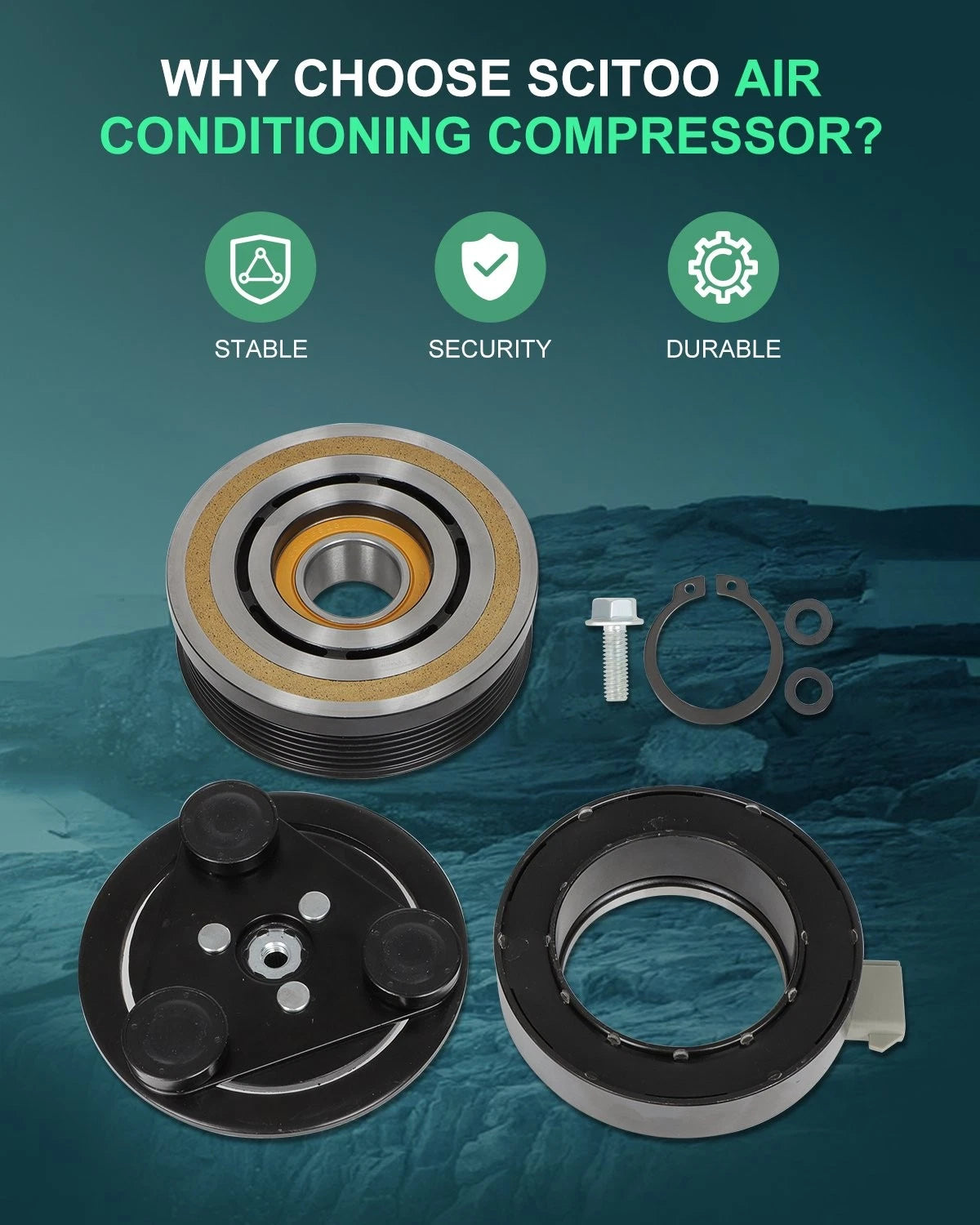 A/C Compressor Clutch Kit Pulley for Ford Lincoln Mercury (1994–2002)