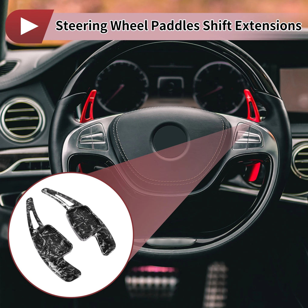 Set of 2 Gray Plastic Steering Wheel Paddles for Audi A3 (2017–Present)