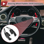 Set of 2 Gray Plastic Steering Wheel Paddles for Audi A3 (2017–Present)