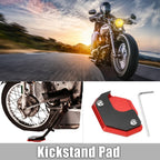 Aluminum Alloy Motorcycle Kickstand Pad for Honda - Includes Wrench