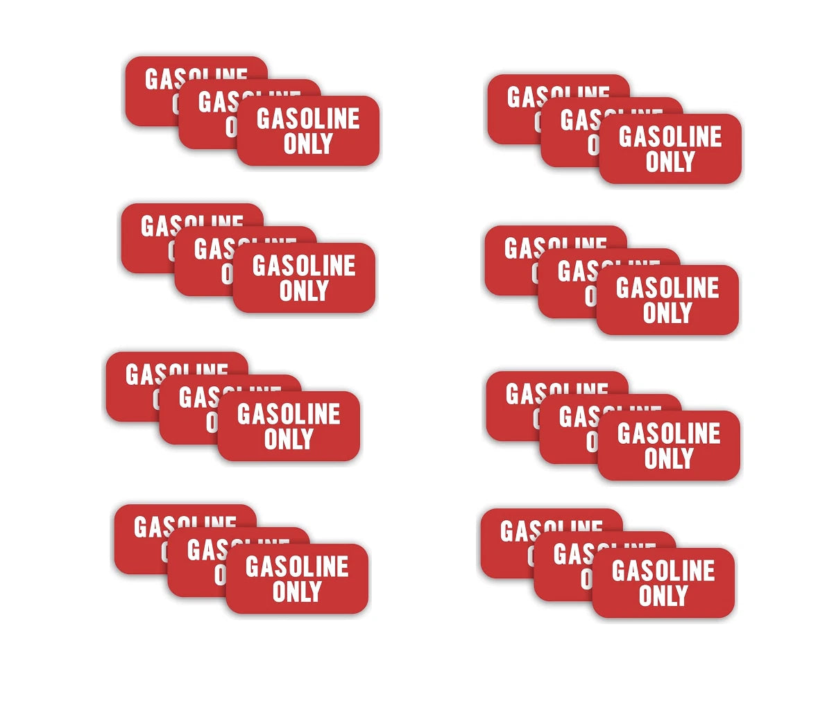 24Pcs Gasoline Only Fuel Caution Warning Decal for Gas Tank
