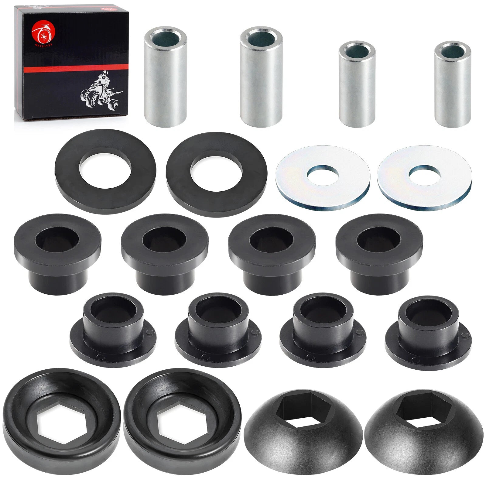 Front & Rear Shock Pivot Ball Bushings Sleeve for Polaris Ranger 500 (1998–2022)