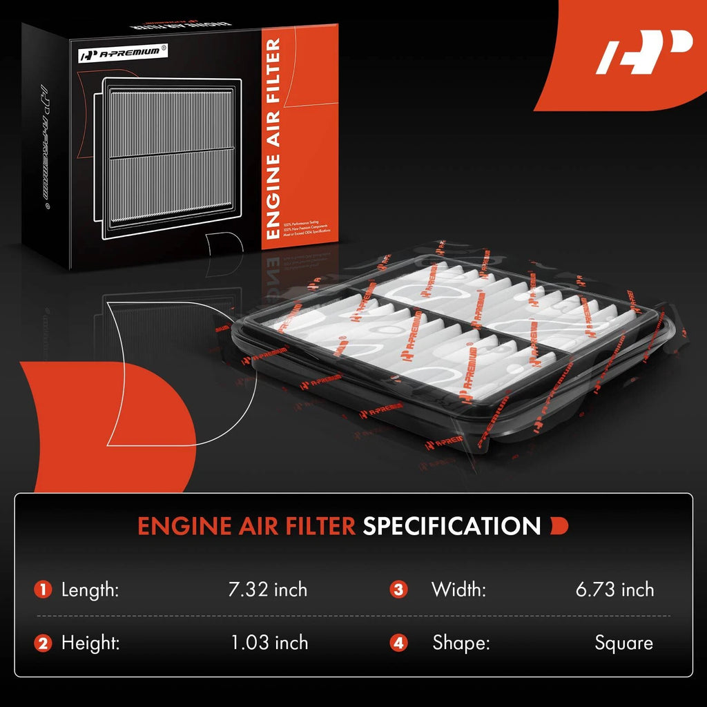 Engine Air Filter for Toyota Prius (2001-2003) L4 1.5L Rigid Panel