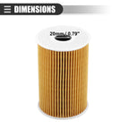 Set of 1 Engine Oil Filter for Volkswagen Passat 2.0L (2012–2015) No. 03L115562