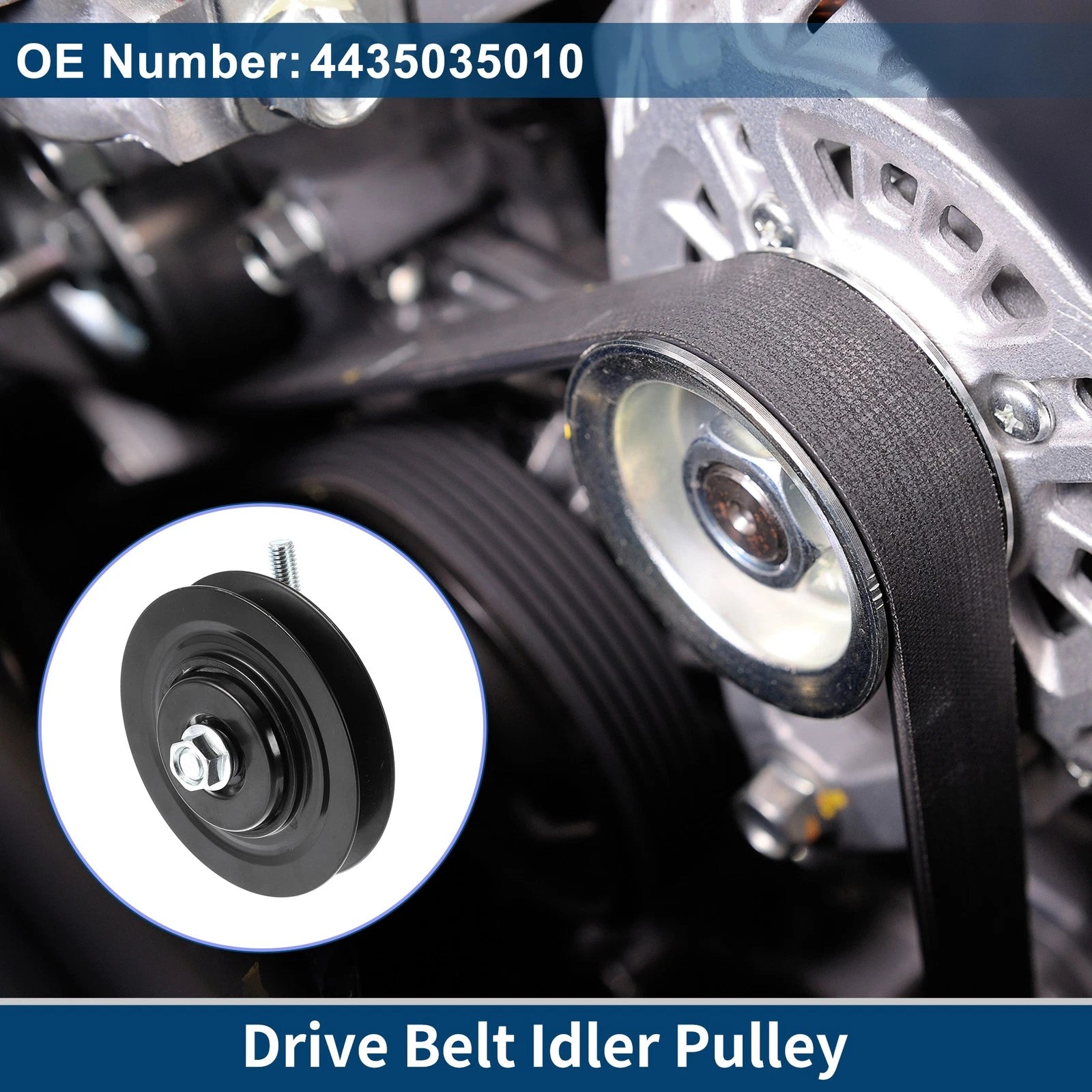 Drive Belt Idler Pulley for Toyota Pickup (1987–1995) No. 44350-35010