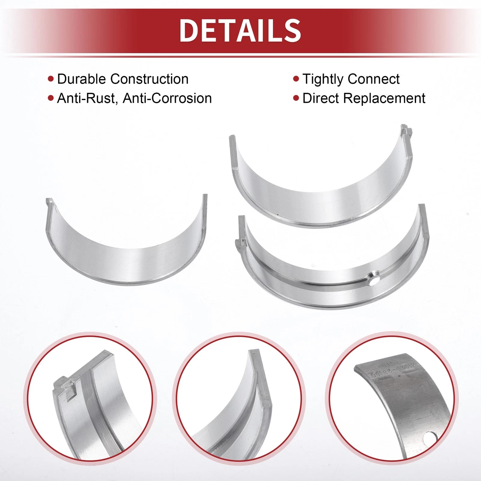 Main Bearing and Connecting Rod Bearing Kit No. 210202B100 for Hyundai Elantra 