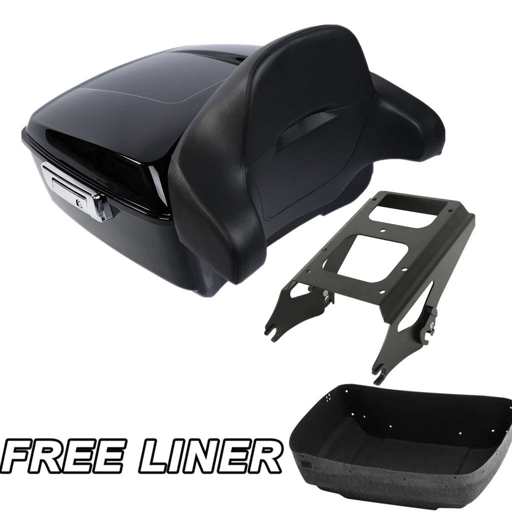 2X King Trunk Luggage Pad for Harley Touring (2009–2013) 12 Black