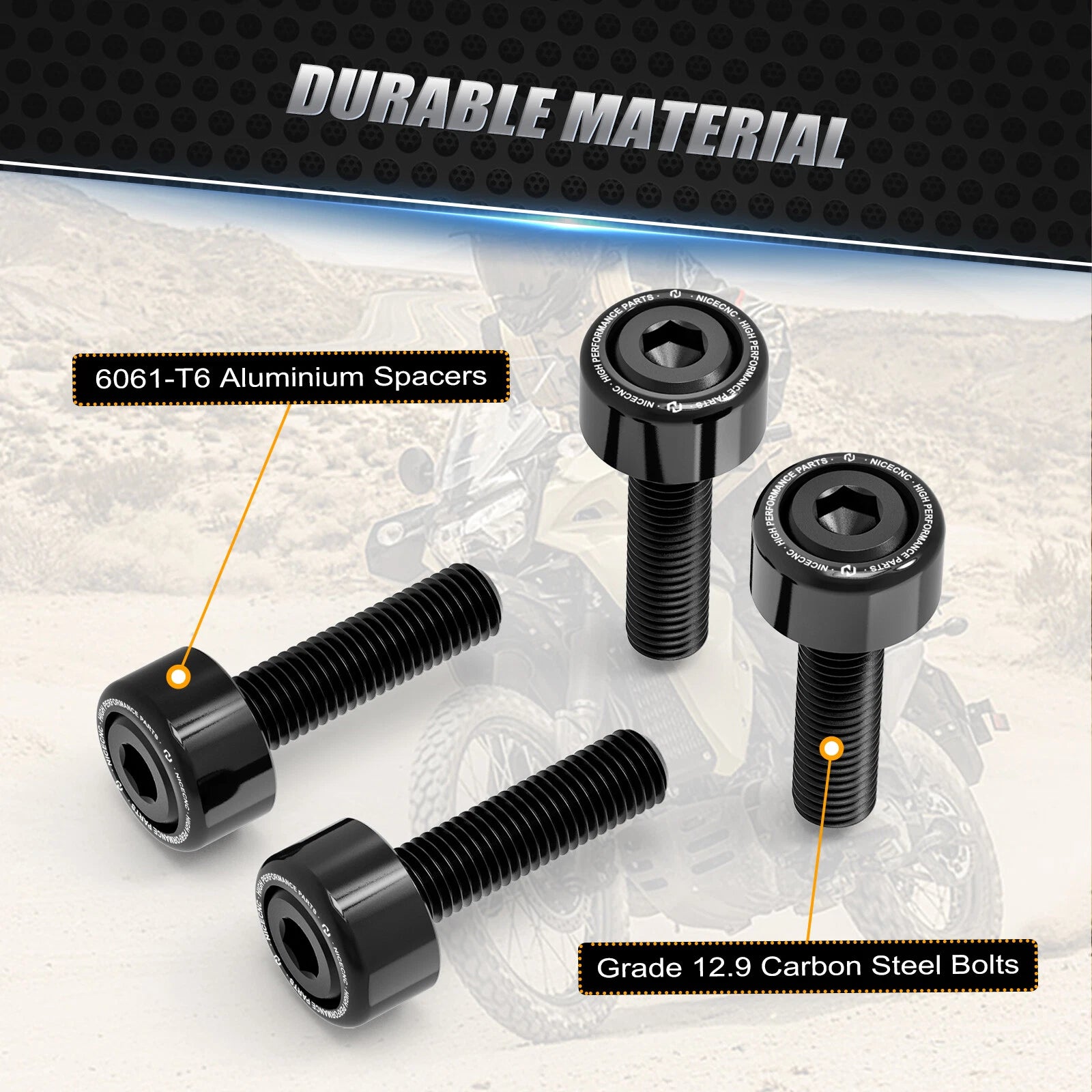 Aluminum Rear Shock Bolt Mount Kit for Harley Road King EFI (1996–2006)