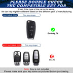 TPU Full Seal Flip Remote Key Fob Case with Keychain for Audi (2010-2024)