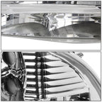 Set of 2 Chrome Housing Amber Side Headlights for Dodge Dakota/Durango (1997–2004)