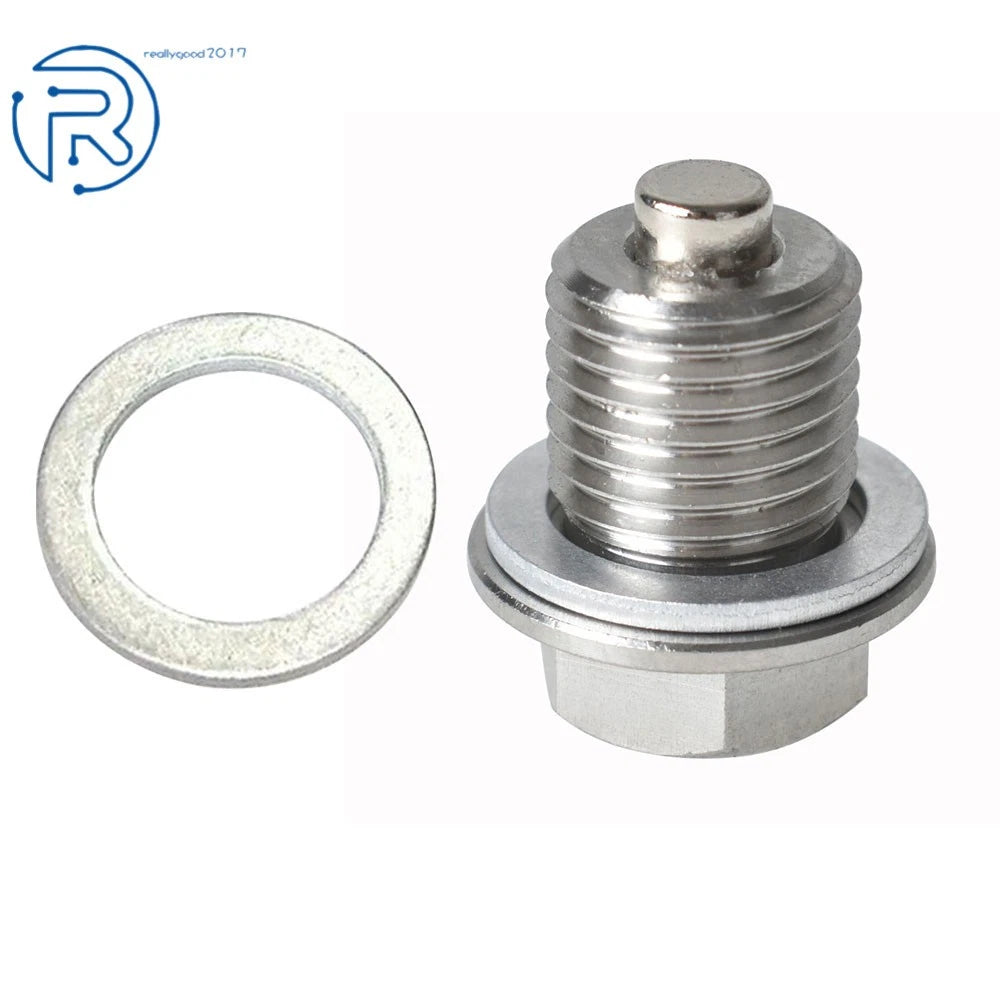 Stainless Steel Oil Drain Plug M14 x 1.5 with Neodymium Magnet for Universal