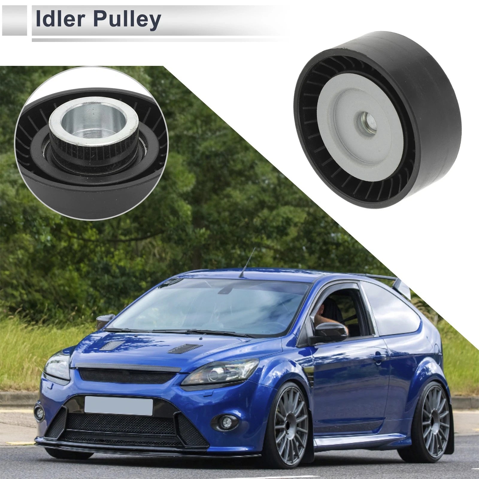 Drive Belt Idler Pulley for Ford Transit (2000–2014) No.CC1Q19A216CA 1 Pc