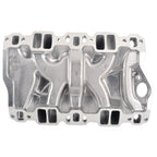 Dual Plane Intake Manifold for Chevy 350 (1955–1995) Polished