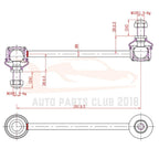 2X Rear Stabilizer Sway Bar End Links for Pontiac Grand Prix (1997–2008)