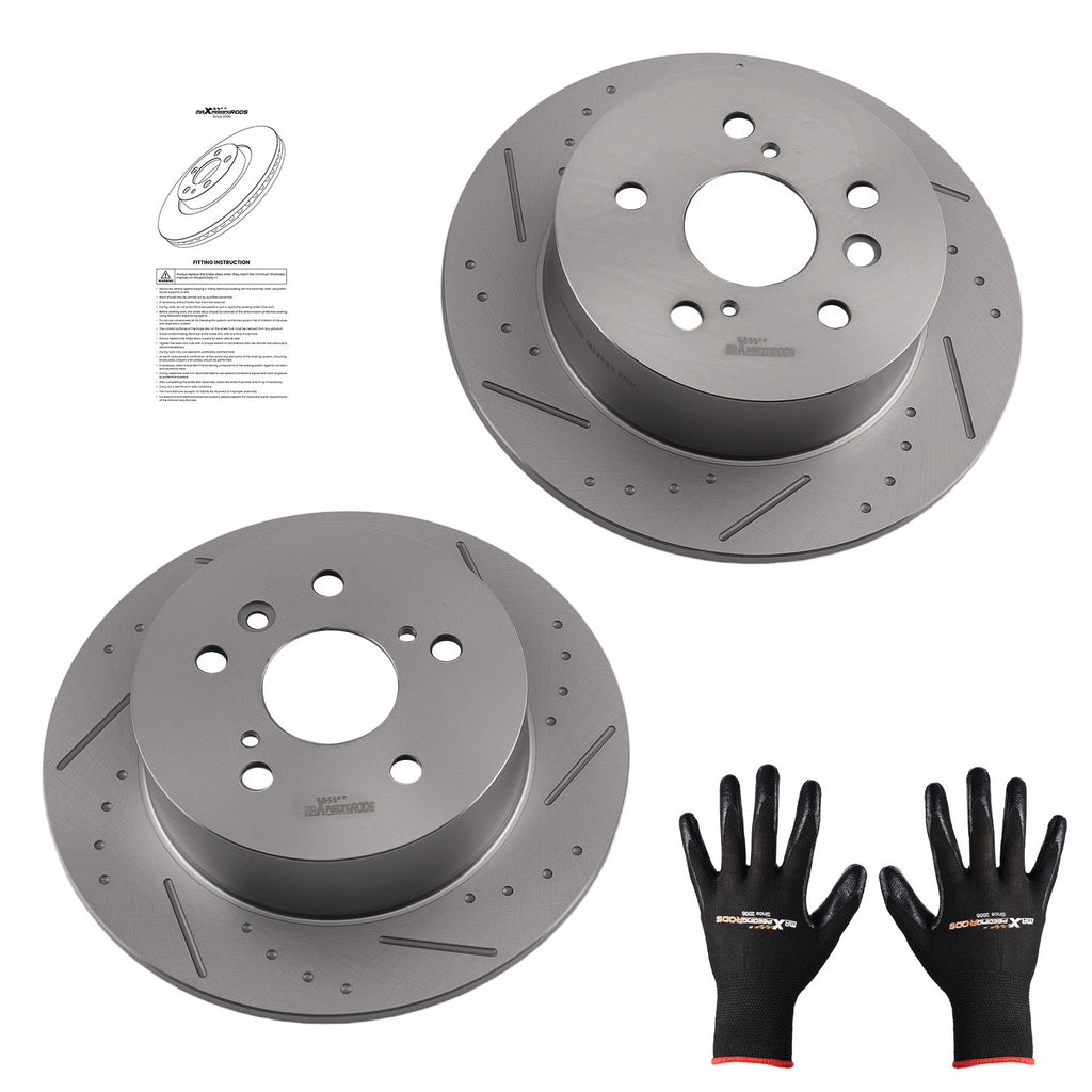 Rear Disc Brake Rotors Set for Lexus ES350 (2007–2012) Toyota Avalon (2008–2012)