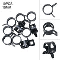 Set of 10 Spring Hose Clamps for Fuel Hose 8-16mm (Self Clamping)
