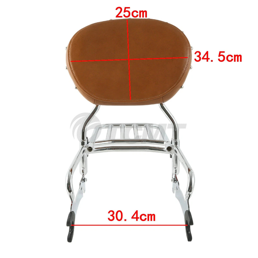 Sissy Bar Backrest Rack & Mounting Spools for Indian Chief Vintage (2014–2018)
