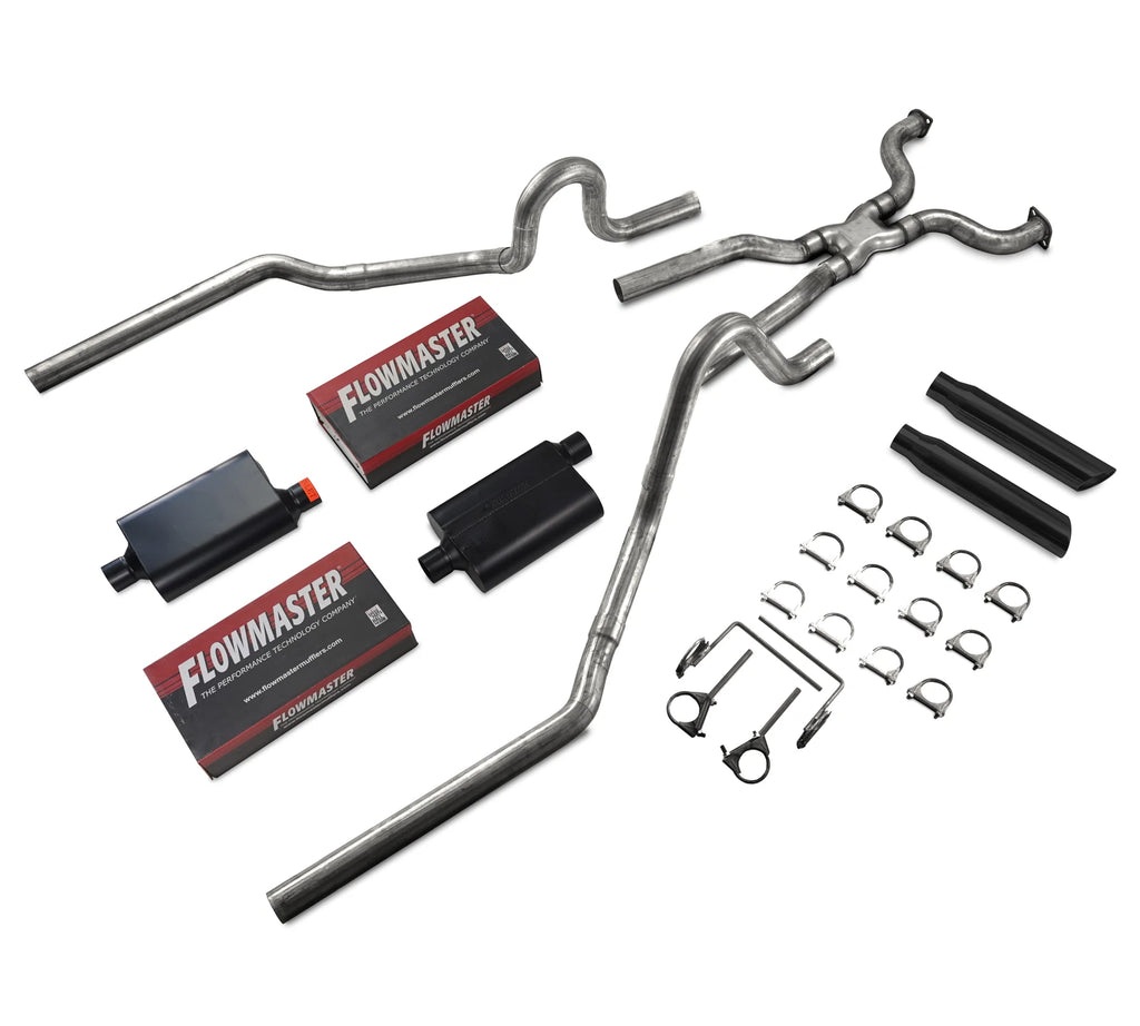 2.5" Dual Exhaust for Ford Crown Victoria P71 (2004–2011) Flowmaster 50 Series Roll Black