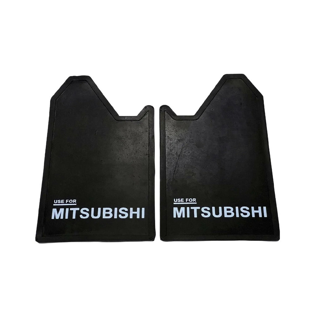 Mitsubishi 4WD 4X4 Off-Road Mud Flaps Splash Guards  Black Rubber