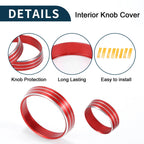 Set of 4 AC Media Volume Switch Knob Cover Rings for Kia Sportage QL (2017)