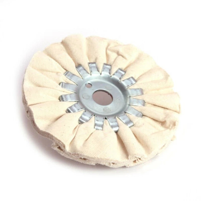 5" Cotton Airway Buffing Wheel Polishing Tool 125mm Diameter, 16mm Hole