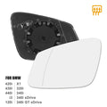 Heated Mirror Glass with Backing Plate LH for BMW 320i 440i 230i (2012–2020)