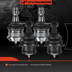 Set of 4 Front Lower & Upper Ball Joints for Ford Ranger (1998–2001)