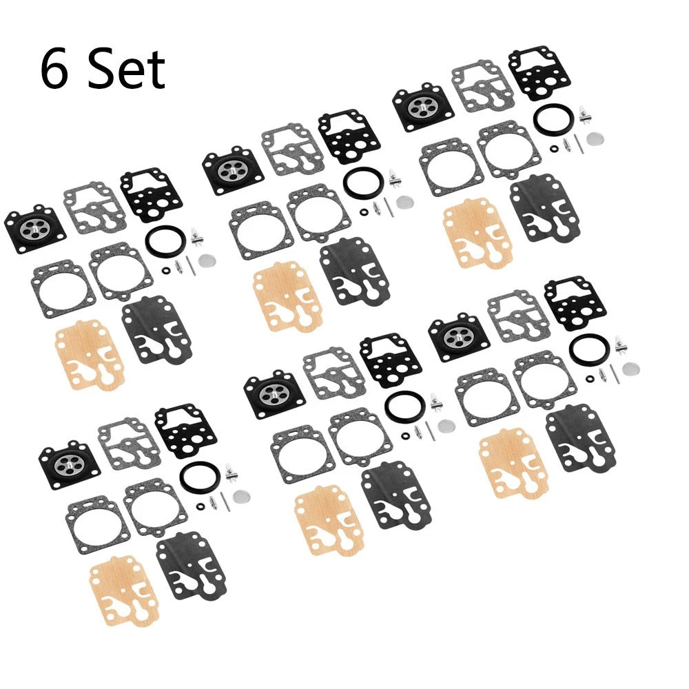 Set of 6 Carburetor Rebuild Kits for Honda GX25 GX35 (WALBRO K20-WYJ)