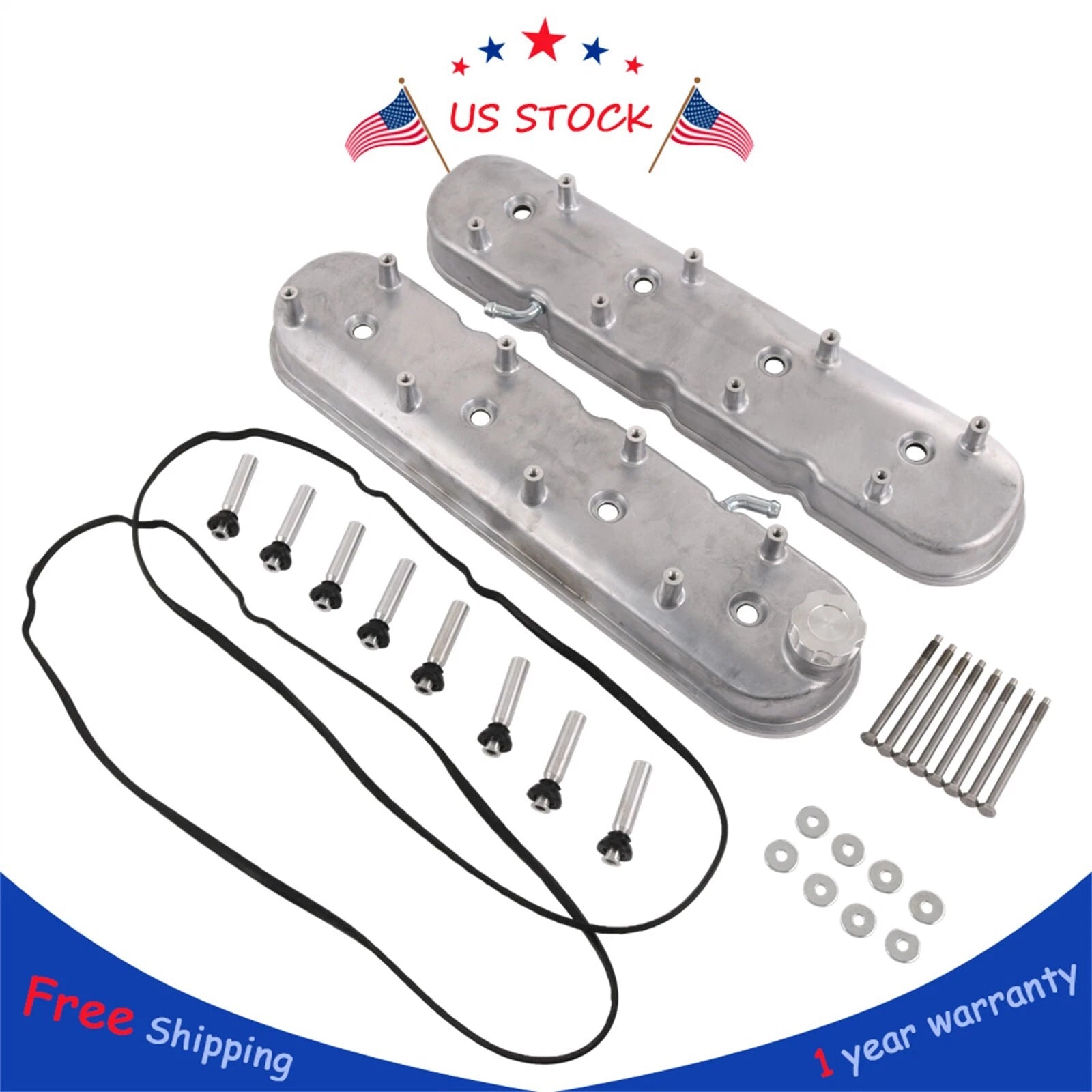 Set of 2 Tall Valve Covers for GM LS1 LS2 LS3 (2000–2019)