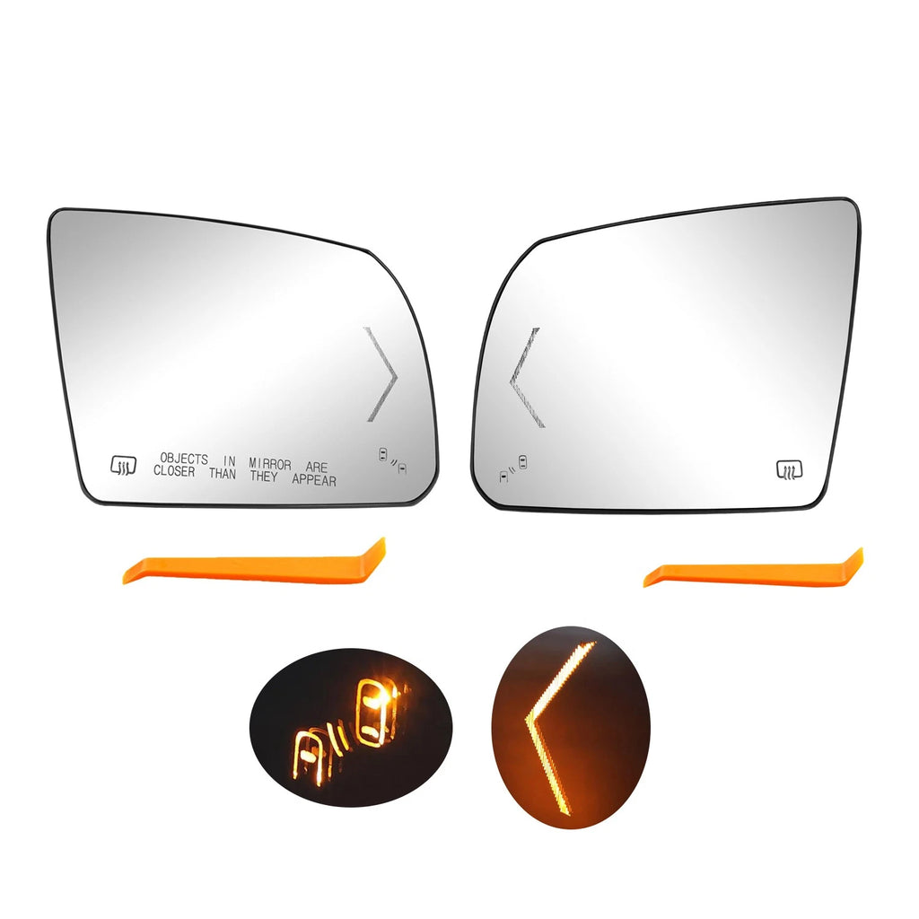Heated Mirror Glass Set w/ BSM Signal Kit for Toyota Tundra (2007–2020)