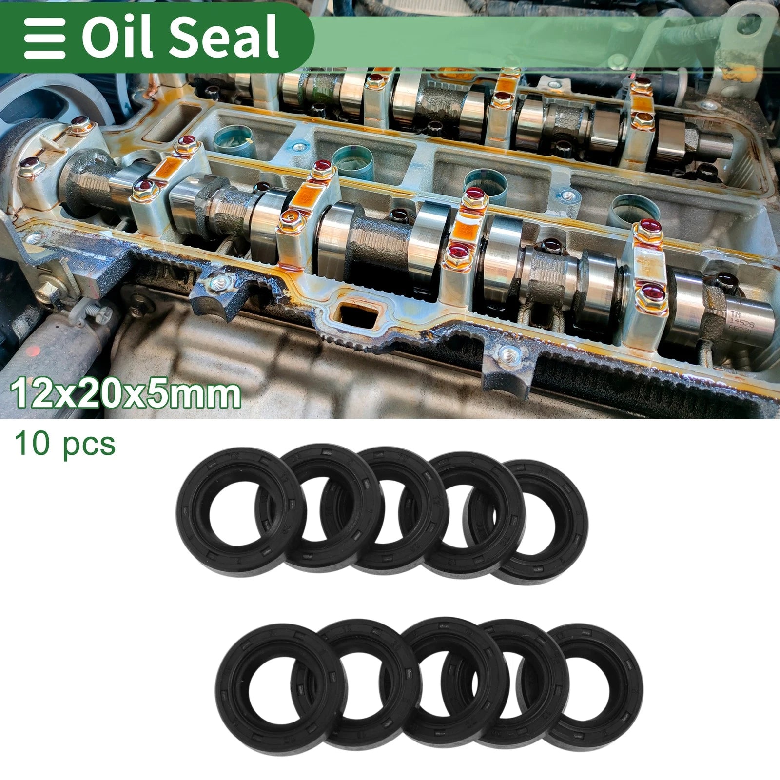 Oil Seal   - NBR Rubber 12x20x5mm High Pressure