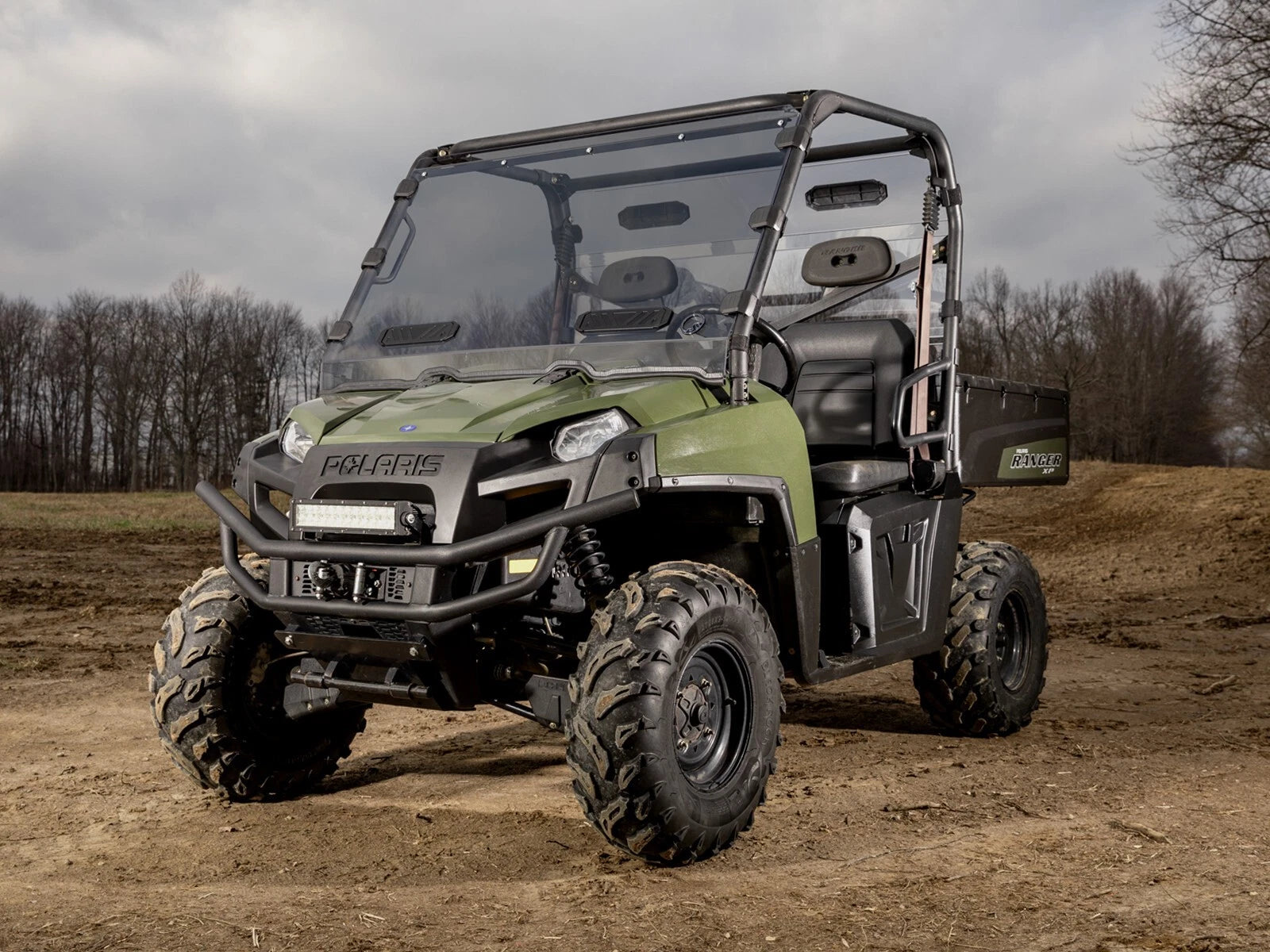 Vented Full Windshield for Polaris Ranger 500 (2015–2023) - Scratch Resistant, Dark Tint