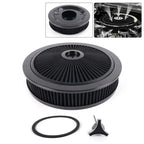 High Flow 14" x 3" Round Washable Air Cleaner w/ Chrome Lid for SBC BBC