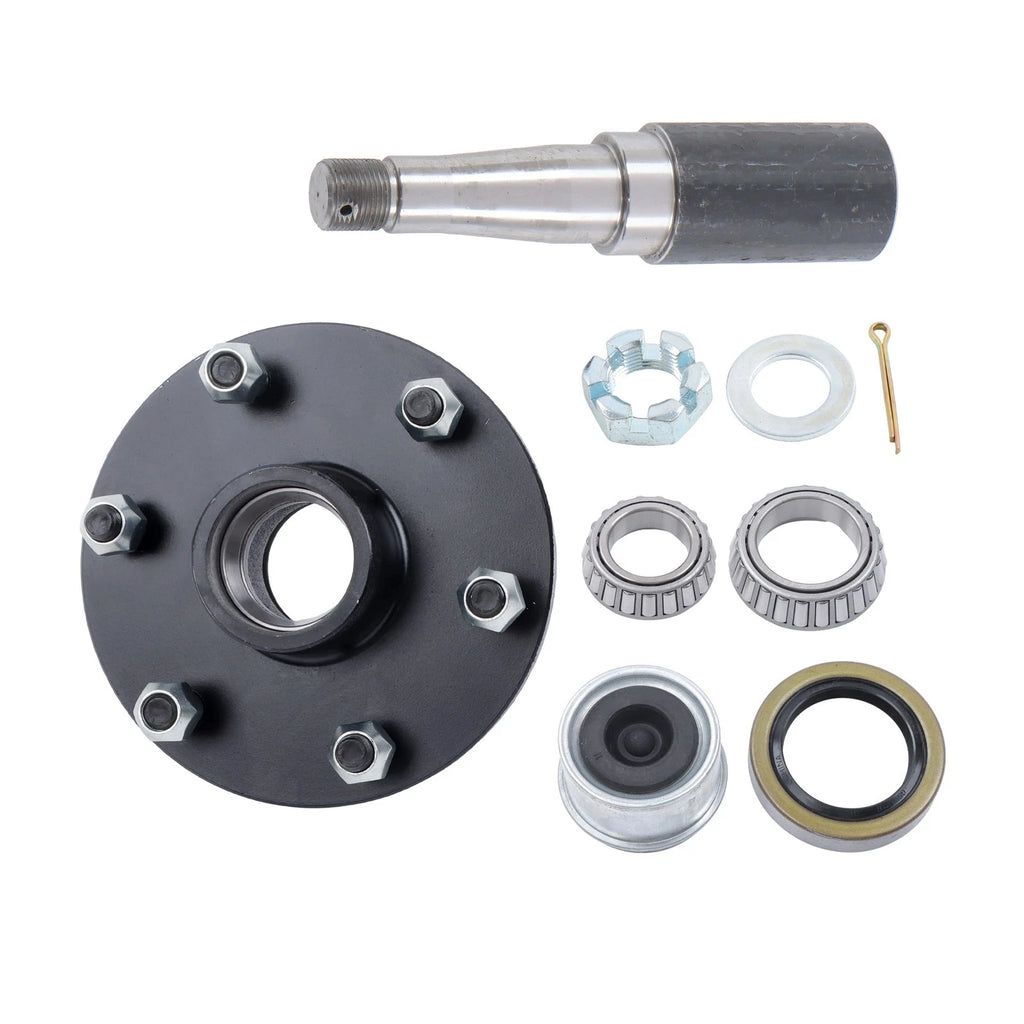 Round 84 Spindle Trailer Hub Kit with Bearing for 3500lb Axle