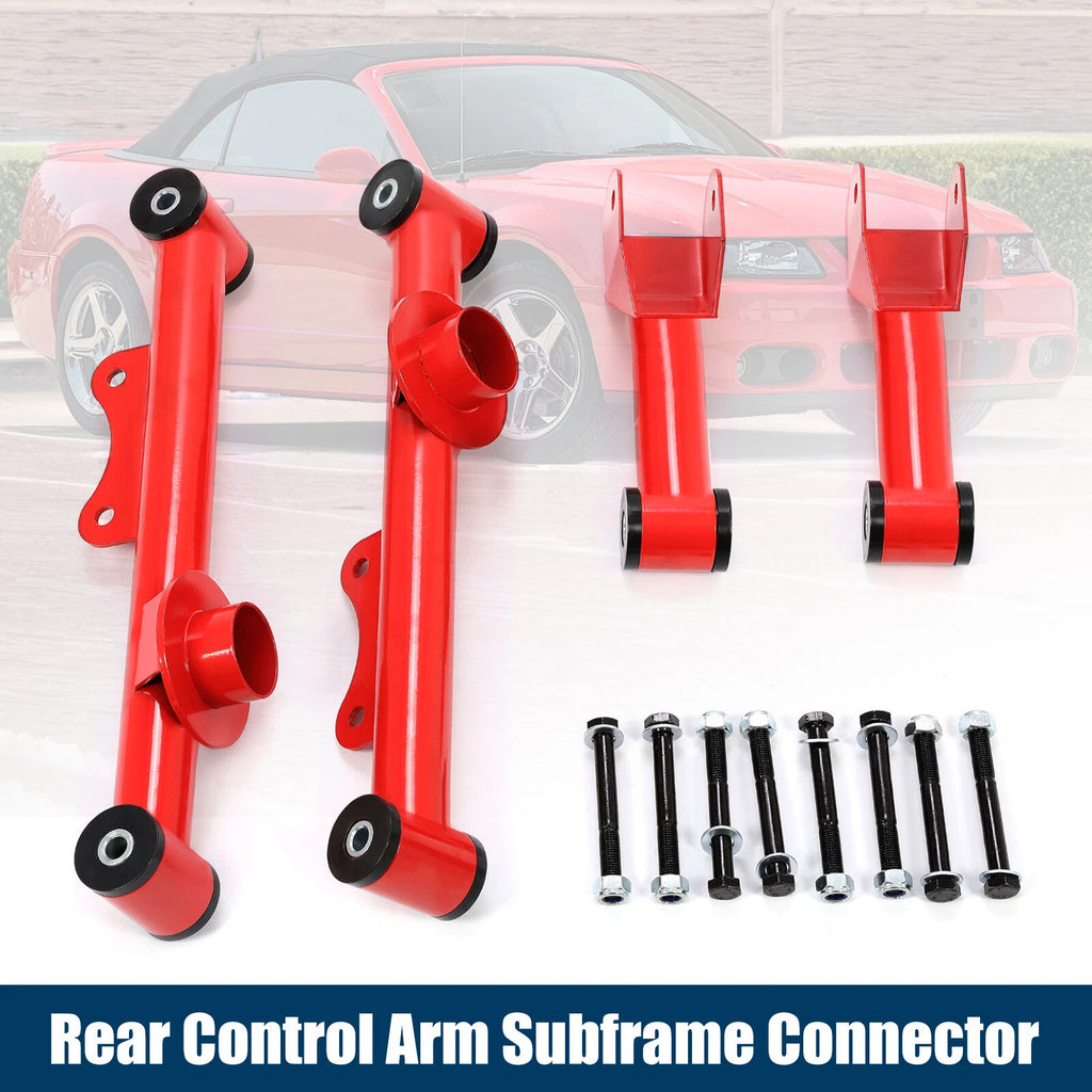 Rear Upper Lower Tubular Control Arms w/ Bushings for Ford Mustang (1979–2004)
