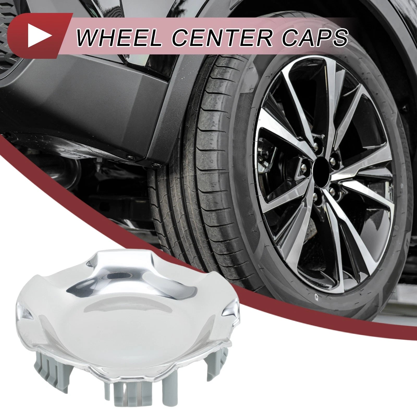 Wheel Center Caps for Chevrolet Silverado Tahoe (1 Pc, Chrome)