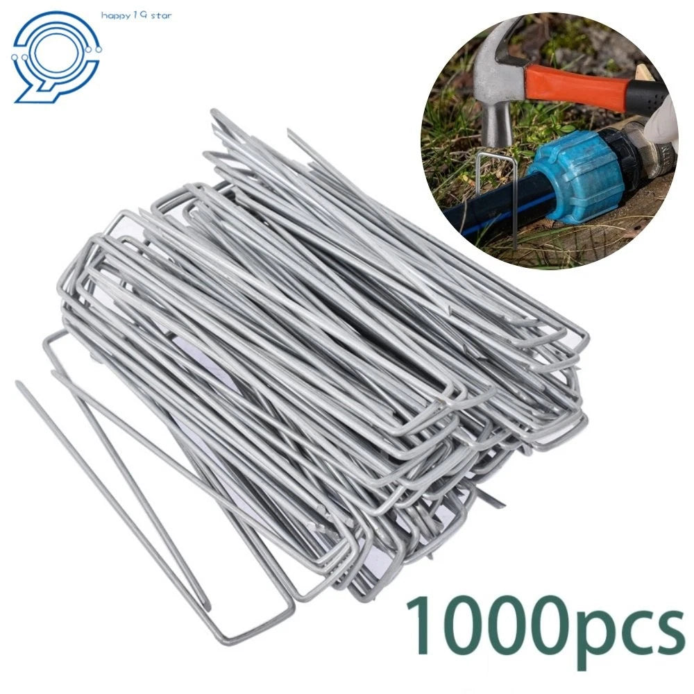 Set of 1000 Landscape Staples for Garden Use (6" Galvanized)