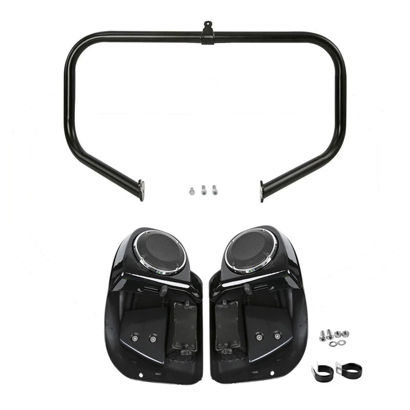 Lower Vented Fairings & Engine Crash Bar for Harley Touring Road Glide (2014–2023)