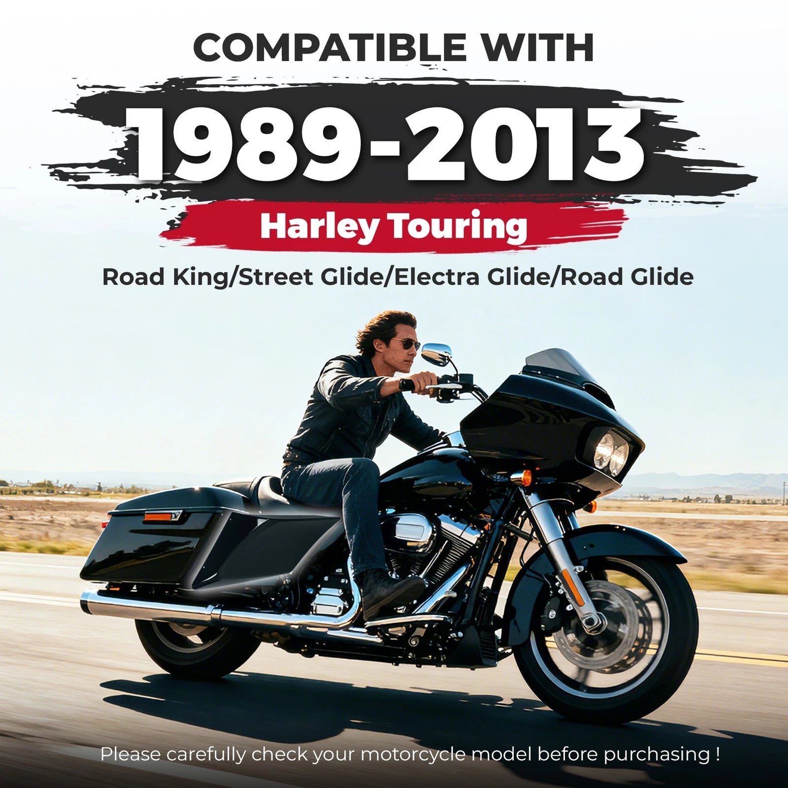 Stretched Extended Side Covers for Harley Street Road Glide (1989-2013)