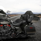 Backrest Black Grey Seat for Harley Touring (2014 - 2023)