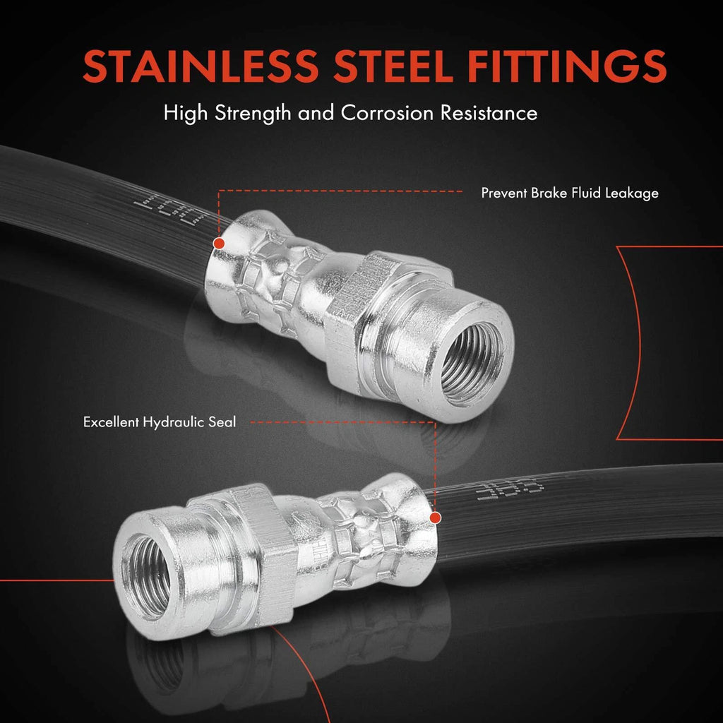 2X Rear Brake Hydraulic Hose for Dodge Ram 50, Mitsubishi Mighty Max