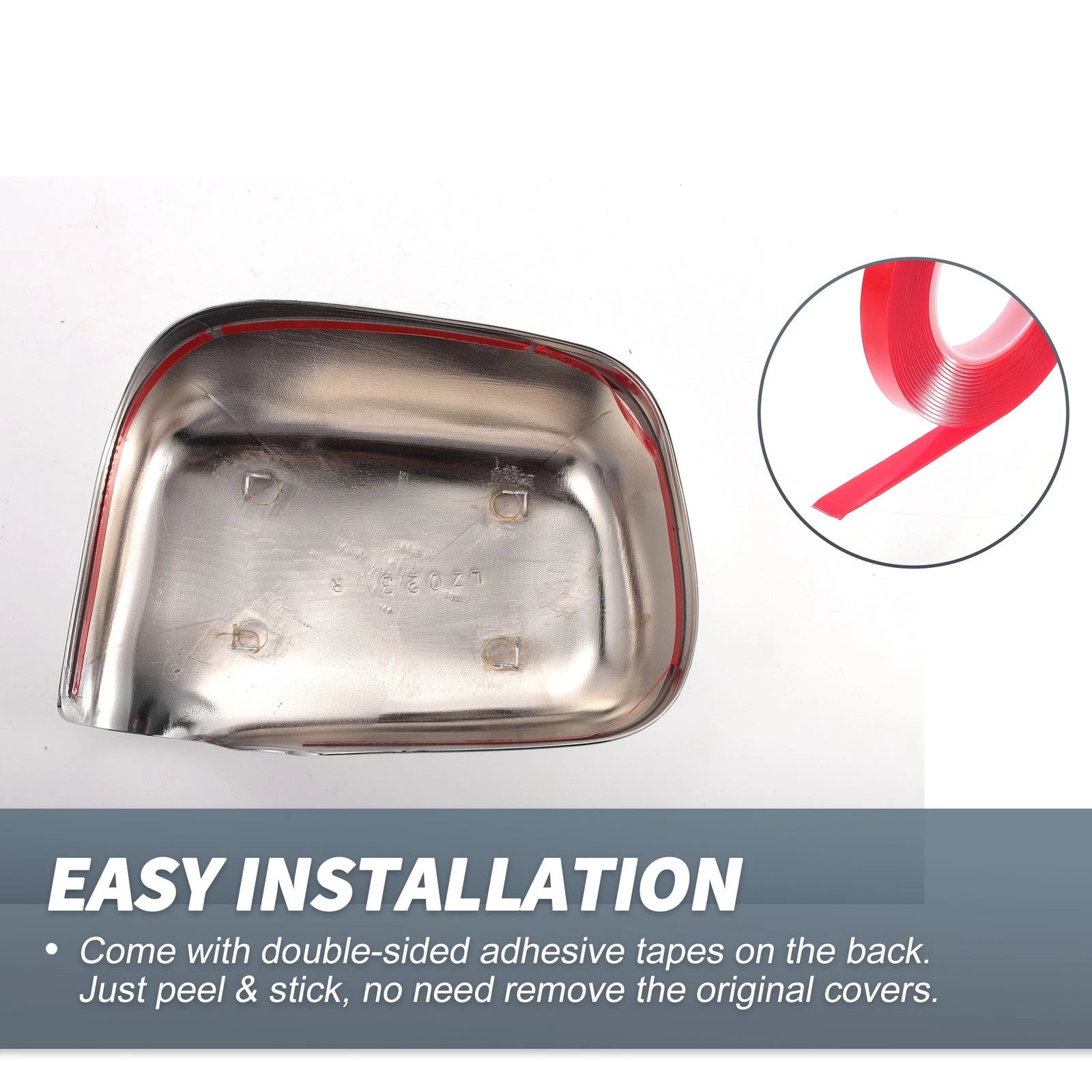 2X Rearview Mirror Cover Overlay Chrome for Honda CR-V (1992–2001)